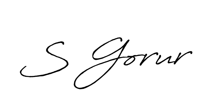 Also we have S Gorur name is the best signature style. Create professional handwritten signature collection using Antro_Vectra_Bolder autograph style. S Gorur signature style 7 images and pictures png