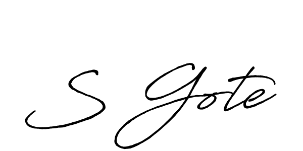 Also we have S Gote name is the best signature style. Create professional handwritten signature collection using Antro_Vectra_Bolder autograph style. S Gote signature style 7 images and pictures png