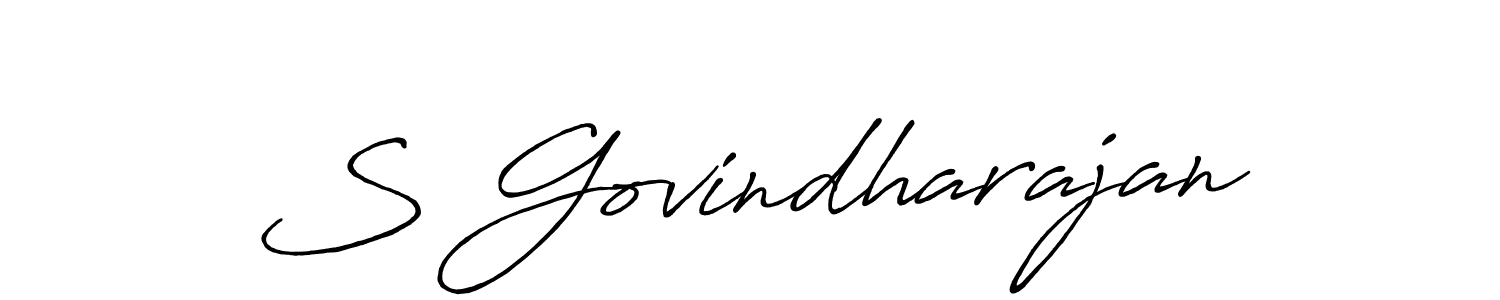 How to make S Govindharajan name signature. Use Antro_Vectra_Bolder style for creating short signs online. This is the latest handwritten sign. S Govindharajan signature style 7 images and pictures png