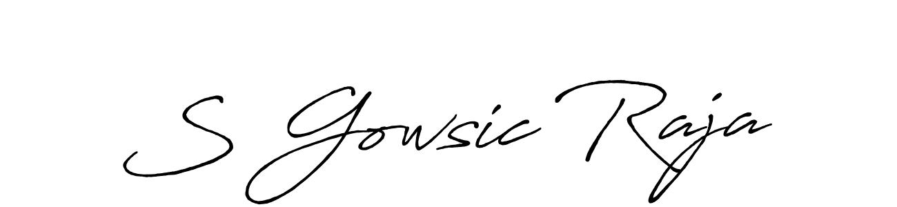 Also You can easily find your signature by using the search form. We will create S Gowsic Raja name handwritten signature images for you free of cost using Antro_Vectra_Bolder sign style. S Gowsic Raja signature style 7 images and pictures png