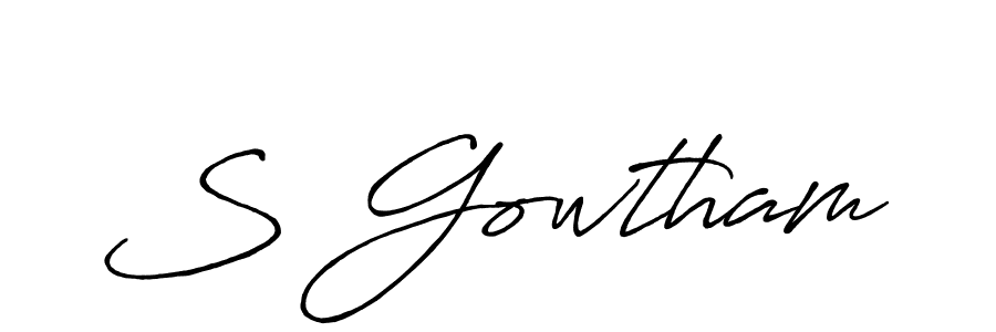 Make a beautiful signature design for name S Gowtham. Use this online signature maker to create a handwritten signature for free. S Gowtham signature style 7 images and pictures png