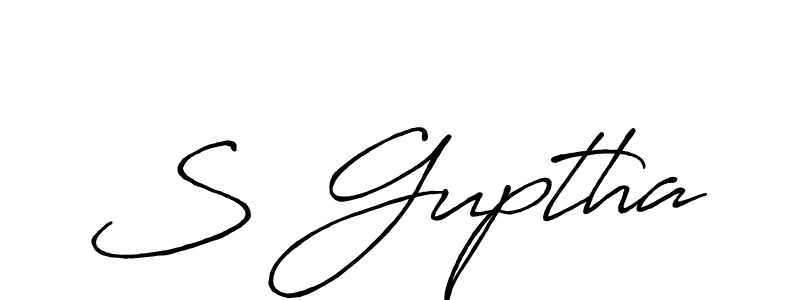 Once you've used our free online signature maker to create your best signature Antro_Vectra_Bolder style, it's time to enjoy all of the benefits that S Guptha name signing documents. S Guptha signature style 7 images and pictures png