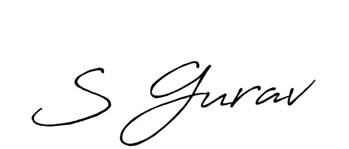 S Gurav stylish signature style. Best Handwritten Sign (Antro_Vectra_Bolder) for my name. Handwritten Signature Collection Ideas for my name S Gurav. S Gurav signature style 7 images and pictures png