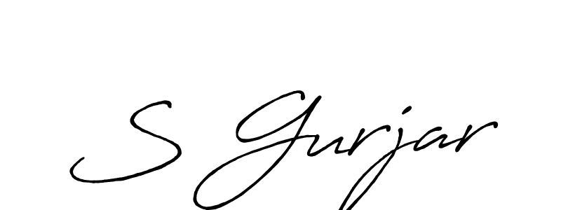 Use a signature maker to create a handwritten signature online. With this signature software, you can design (Antro_Vectra_Bolder) your own signature for name S Gurjar. S Gurjar signature style 7 images and pictures png