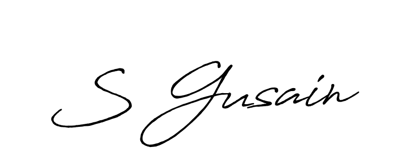 if you are searching for the best signature style for your name S Gusain. so please give up your signature search. here we have designed multiple signature styles  using Antro_Vectra_Bolder. S Gusain signature style 7 images and pictures png