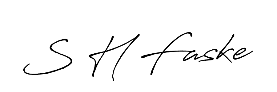 This is the best signature style for the S H Faske name. Also you like these signature font (Antro_Vectra_Bolder). Mix name signature. S H Faske signature style 7 images and pictures png