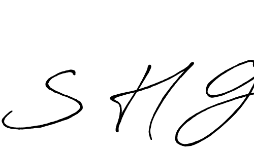 Make a beautiful signature design for name S H G. With this signature (Antro_Vectra_Bolder) style, you can create a handwritten signature for free. S H G signature style 7 images and pictures png