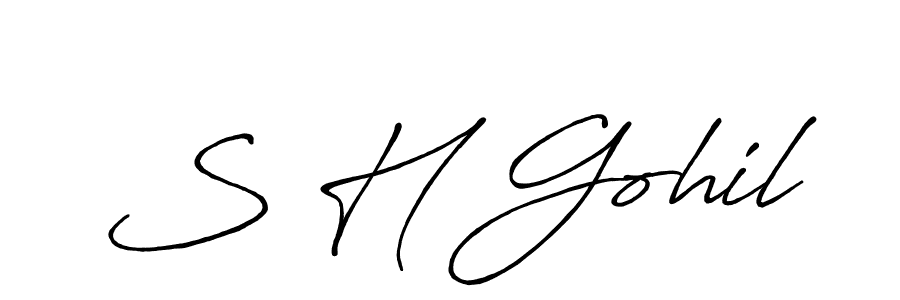 It looks lik you need a new signature style for name S H Gohil. Design unique handwritten (Antro_Vectra_Bolder) signature with our free signature maker in just a few clicks. S H Gohil signature style 7 images and pictures png