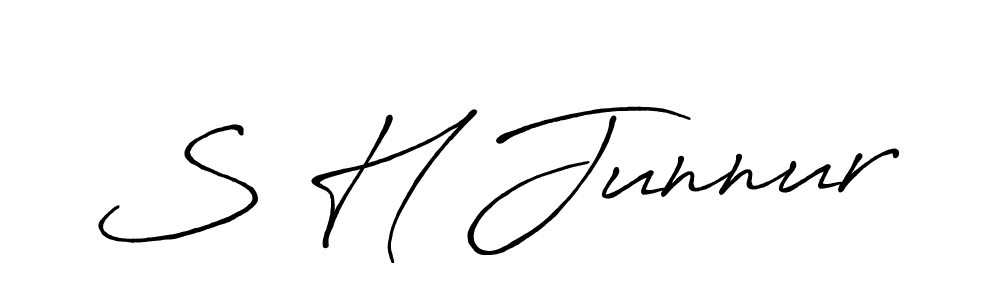 Make a beautiful signature design for name S H Junnur. Use this online signature maker to create a handwritten signature for free. S H Junnur signature style 7 images and pictures png