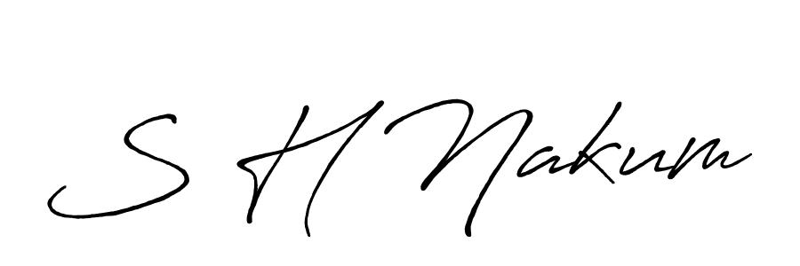 Design your own signature with our free online signature maker. With this signature software, you can create a handwritten (Antro_Vectra_Bolder) signature for name S H Nakum. S H Nakum signature style 7 images and pictures png