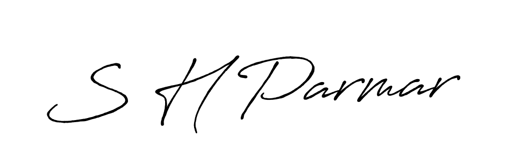 Make a beautiful signature design for name S H Parmar. With this signature (Antro_Vectra_Bolder) style, you can create a handwritten signature for free. S H Parmar signature style 7 images and pictures png