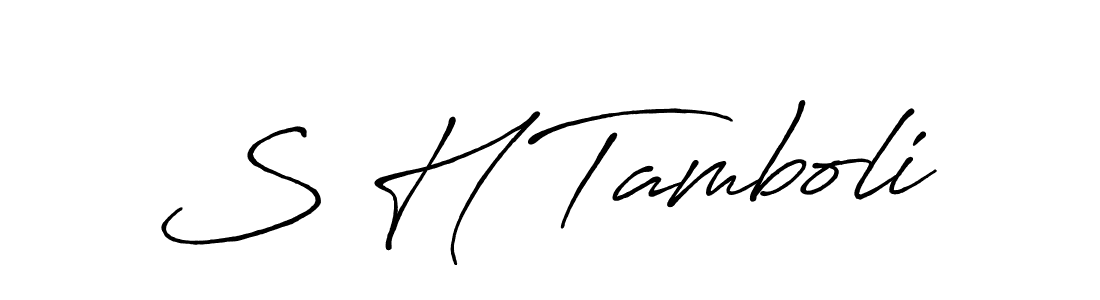 It looks lik you need a new signature style for name S H Tamboli. Design unique handwritten (Antro_Vectra_Bolder) signature with our free signature maker in just a few clicks. S H Tamboli signature style 7 images and pictures png