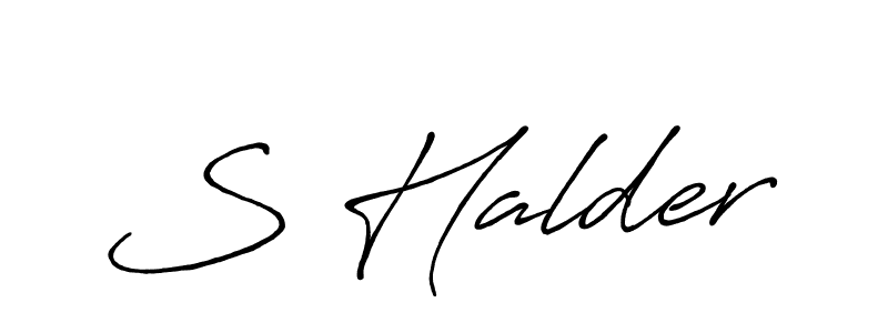 How to make S Halder name signature. Use Antro_Vectra_Bolder style for creating short signs online. This is the latest handwritten sign. S Halder signature style 7 images and pictures png