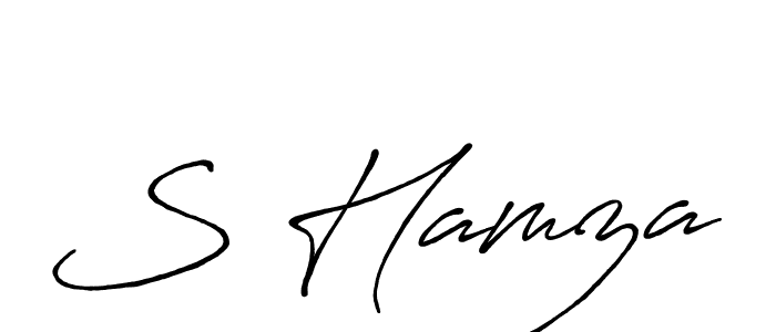 Make a beautiful signature design for name S Hamza. With this signature (Antro_Vectra_Bolder) style, you can create a handwritten signature for free. S Hamza signature style 7 images and pictures png