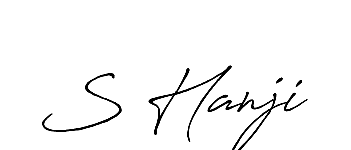 How to make S Hanji signature? Antro_Vectra_Bolder is a professional autograph style. Create handwritten signature for S Hanji name. S Hanji signature style 7 images and pictures png