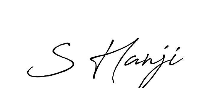 How to make S Hanji signature? Antro_Vectra_Bolder is a professional autograph style. Create handwritten signature for S Hanji name. S Hanji signature style 7 images and pictures png