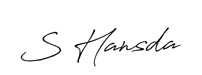 Create a beautiful signature design for name S Hansda. With this signature (Antro_Vectra_Bolder) fonts, you can make a handwritten signature for free. S Hansda signature style 7 images and pictures png