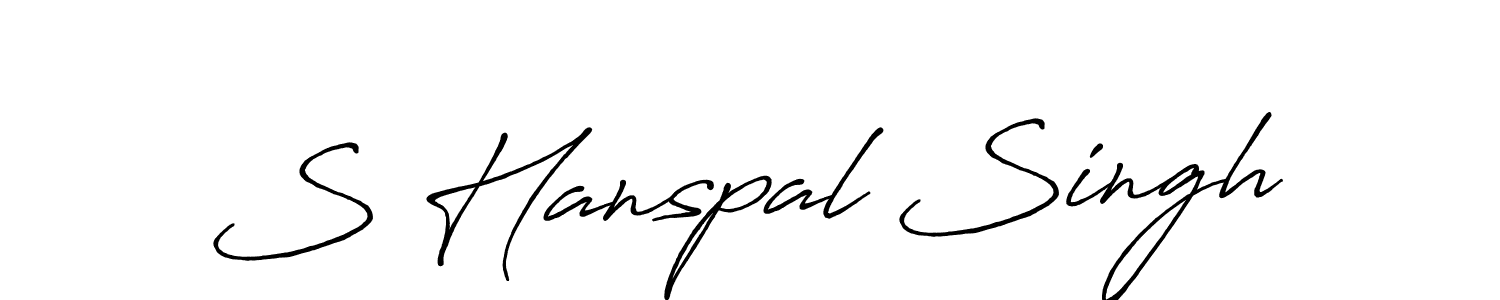 S Hanspal Singh stylish signature style. Best Handwritten Sign (Antro_Vectra_Bolder) for my name. Handwritten Signature Collection Ideas for my name S Hanspal Singh. S Hanspal Singh signature style 7 images and pictures png