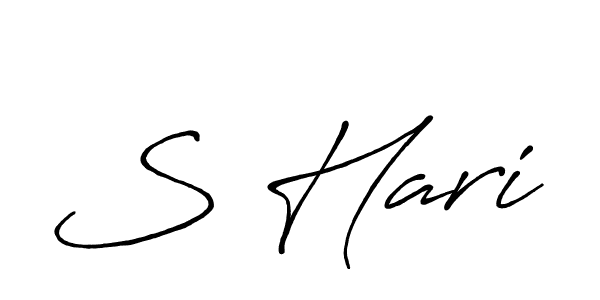 Design your own signature with our free online signature maker. With this signature software, you can create a handwritten (Antro_Vectra_Bolder) signature for name S Hari. S Hari signature style 7 images and pictures png