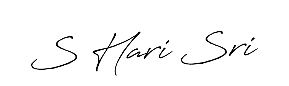 Use a signature maker to create a handwritten signature online. With this signature software, you can design (Antro_Vectra_Bolder) your own signature for name S Hari Sri. S Hari Sri signature style 7 images and pictures png