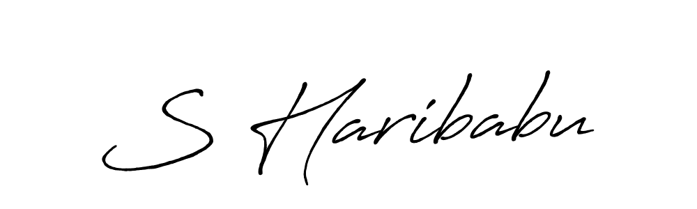 Also we have S Haribabu name is the best signature style. Create professional handwritten signature collection using Antro_Vectra_Bolder autograph style. S Haribabu signature style 7 images and pictures png