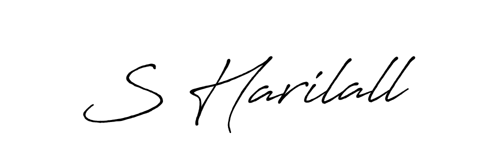 Make a beautiful signature design for name S Harilall. With this signature (Antro_Vectra_Bolder) style, you can create a handwritten signature for free. S Harilall signature style 7 images and pictures png