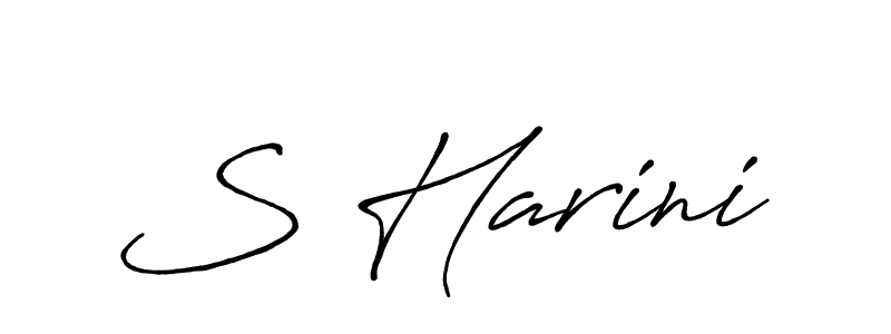 Create a beautiful signature design for name S Harini. With this signature (Antro_Vectra_Bolder) fonts, you can make a handwritten signature for free. S Harini signature style 7 images and pictures png