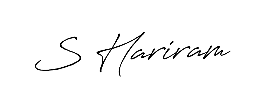 Also we have S Hariram name is the best signature style. Create professional handwritten signature collection using Antro_Vectra_Bolder autograph style. S Hariram signature style 7 images and pictures png