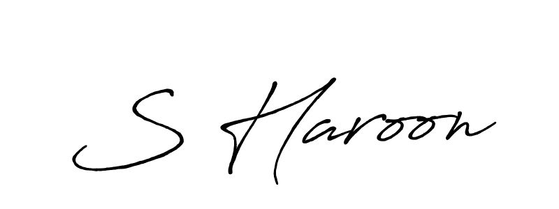 Once you've used our free online signature maker to create your best signature Antro_Vectra_Bolder style, it's time to enjoy all of the benefits that S Haroon name signing documents. S Haroon signature style 7 images and pictures png