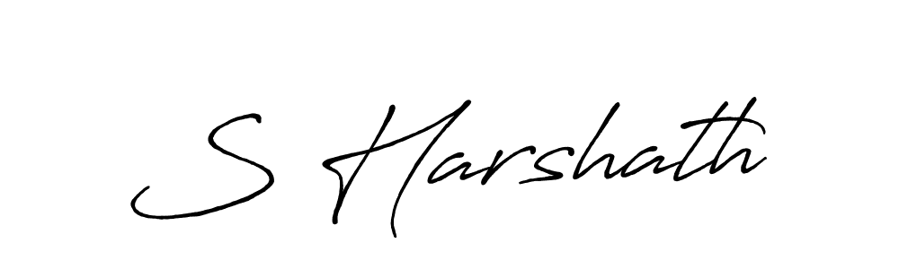 S Harshath stylish signature style. Best Handwritten Sign (Antro_Vectra_Bolder) for my name. Handwritten Signature Collection Ideas for my name S Harshath. S Harshath signature style 7 images and pictures png