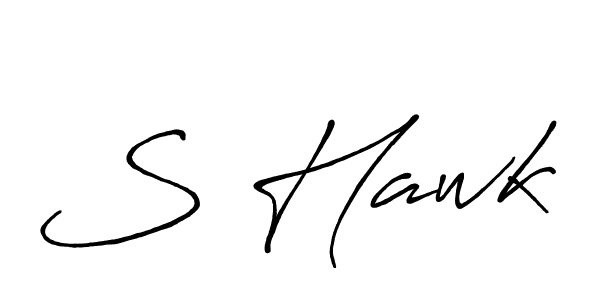 You should practise on your own different ways (Antro_Vectra_Bolder) to write your name (S Hawk) in signature. don't let someone else do it for you. S Hawk signature style 7 images and pictures png