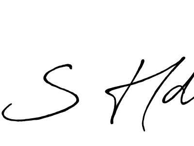 You should practise on your own different ways (Antro_Vectra_Bolder) to write your name (S Hd) in signature. don't let someone else do it for you. S Hd signature style 7 images and pictures png