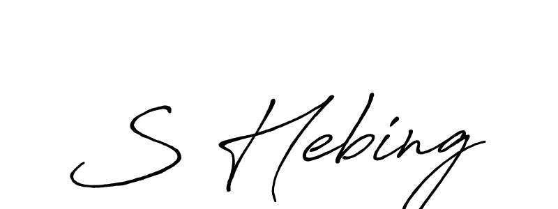 You should practise on your own different ways (Antro_Vectra_Bolder) to write your name (S Hebing) in signature. don't let someone else do it for you. S Hebing signature style 7 images and pictures png