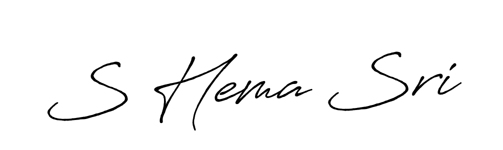 The best way (Antro_Vectra_Bolder) to make a short signature is to pick only two or three words in your name. The name S Hema Sri include a total of six letters. For converting this name. S Hema Sri signature style 7 images and pictures png