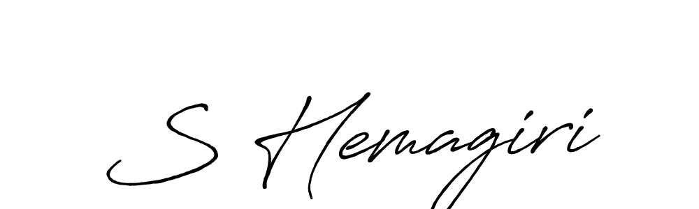 if you are searching for the best signature style for your name S Hemagiri. so please give up your signature search. here we have designed multiple signature styles  using Antro_Vectra_Bolder. S Hemagiri signature style 7 images and pictures png