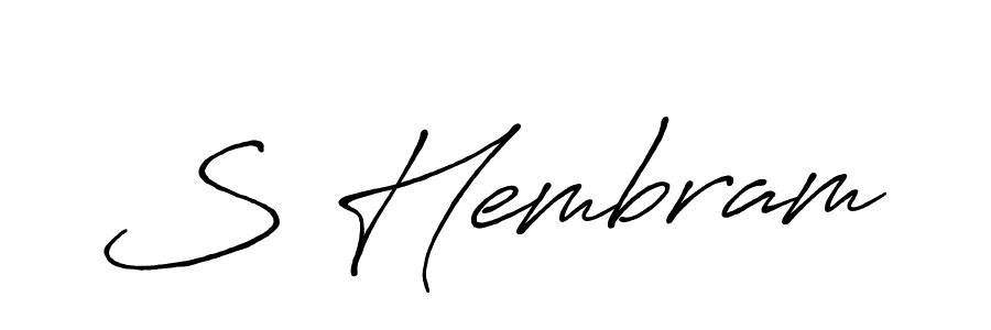 Create a beautiful signature design for name S Hembram. With this signature (Antro_Vectra_Bolder) fonts, you can make a handwritten signature for free. S Hembram signature style 7 images and pictures png