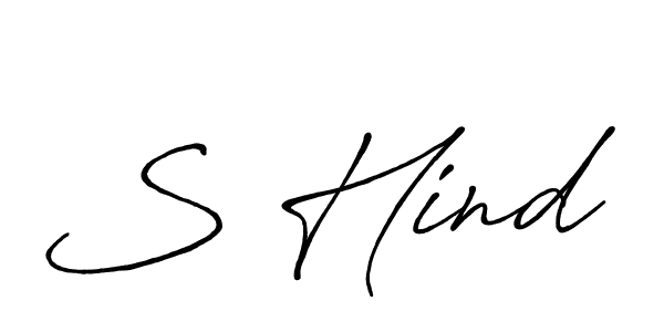Create a beautiful signature design for name S Hind. With this signature (Antro_Vectra_Bolder) fonts, you can make a handwritten signature for free. S Hind signature style 7 images and pictures png