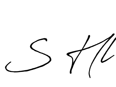How to make S Hl name signature. Use Antro_Vectra_Bolder style for creating short signs online. This is the latest handwritten sign. S Hl signature style 7 images and pictures png