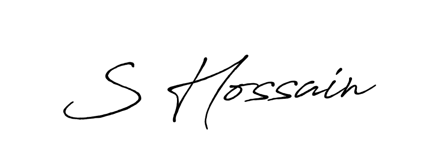 Also You can easily find your signature by using the search form. We will create S Hossain name handwritten signature images for you free of cost using Antro_Vectra_Bolder sign style. S Hossain signature style 7 images and pictures png