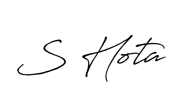 Design your own signature with our free online signature maker. With this signature software, you can create a handwritten (Antro_Vectra_Bolder) signature for name S Hota. S Hota signature style 7 images and pictures png