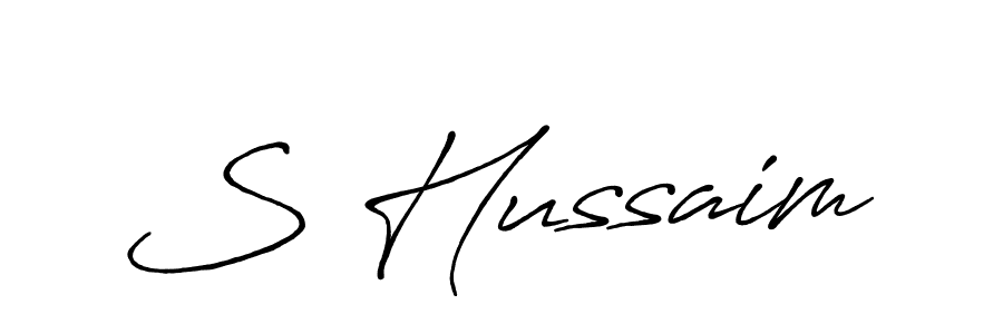 Use a signature maker to create a handwritten signature online. With this signature software, you can design (Antro_Vectra_Bolder) your own signature for name S Hussaim. S Hussaim signature style 7 images and pictures png