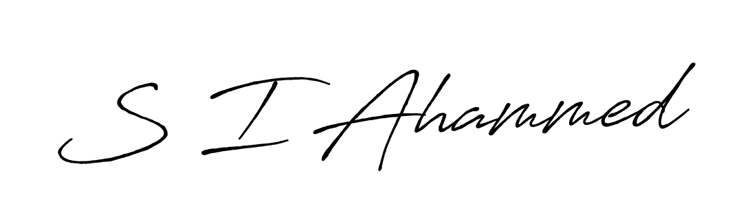 Create a beautiful signature design for name S I Ahammed. With this signature (Antro_Vectra_Bolder) fonts, you can make a handwritten signature for free. S I Ahammed signature style 7 images and pictures png