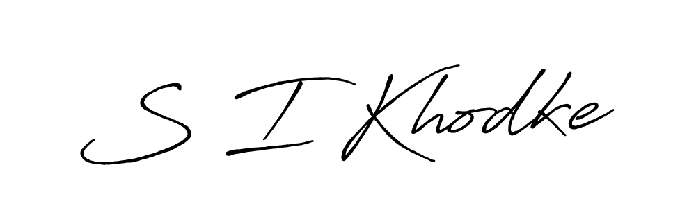 S I Khodke stylish signature style. Best Handwritten Sign (Antro_Vectra_Bolder) for my name. Handwritten Signature Collection Ideas for my name S I Khodke. S I Khodke signature style 7 images and pictures png