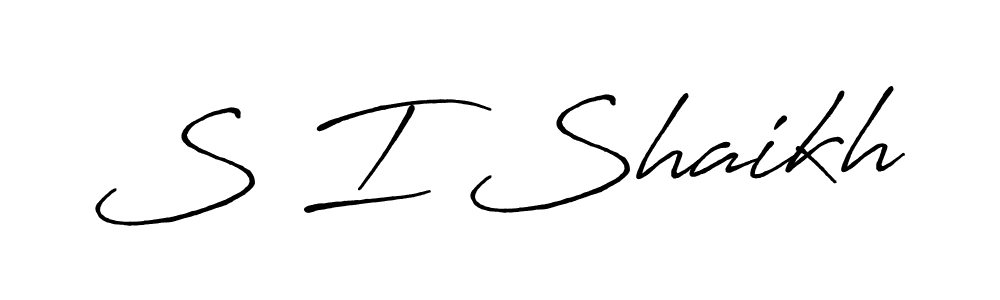 Design your own signature with our free online signature maker. With this signature software, you can create a handwritten (Antro_Vectra_Bolder) signature for name S I Shaikh. S I Shaikh signature style 7 images and pictures png