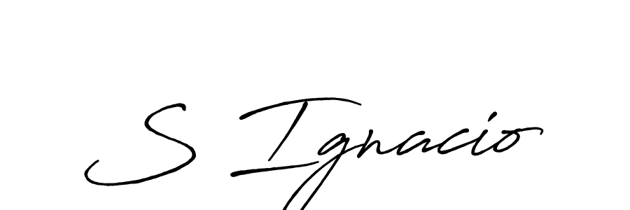 The best way (Antro_Vectra_Bolder) to make a short signature is to pick only two or three words in your name. The name S Ignacio include a total of six letters. For converting this name. S Ignacio signature style 7 images and pictures png