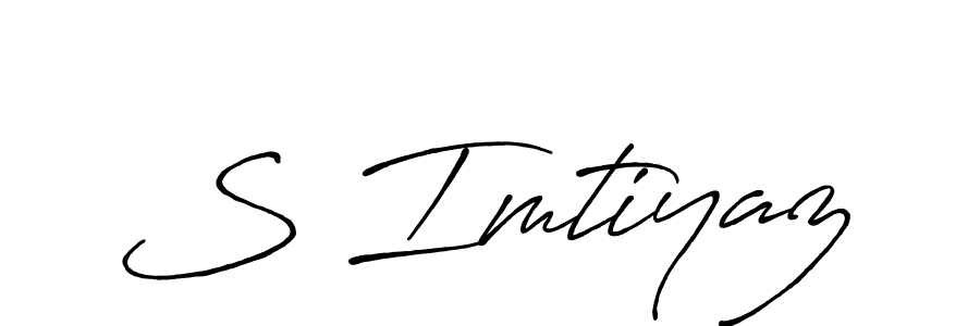 if you are searching for the best signature style for your name S Imtiyaz. so please give up your signature search. here we have designed multiple signature styles  using Antro_Vectra_Bolder. S Imtiyaz signature style 7 images and pictures png