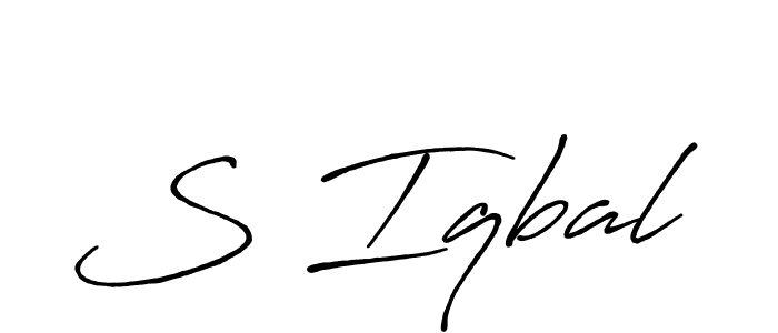 Design your own signature with our free online signature maker. With this signature software, you can create a handwritten (Antro_Vectra_Bolder) signature for name S Iqbal. S Iqbal signature style 7 images and pictures png