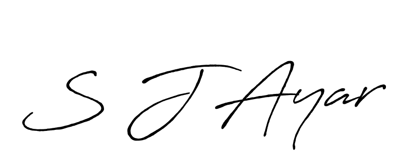 Also we have S J Ayar name is the best signature style. Create professional handwritten signature collection using Antro_Vectra_Bolder autograph style. S J Ayar signature style 7 images and pictures png