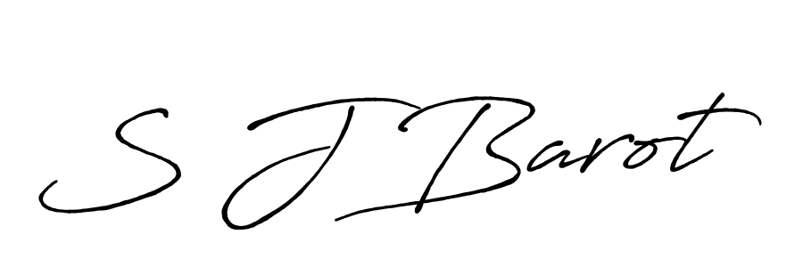 How to make S J Barot signature? Antro_Vectra_Bolder is a professional autograph style. Create handwritten signature for S J Barot name. S J Barot signature style 7 images and pictures png
