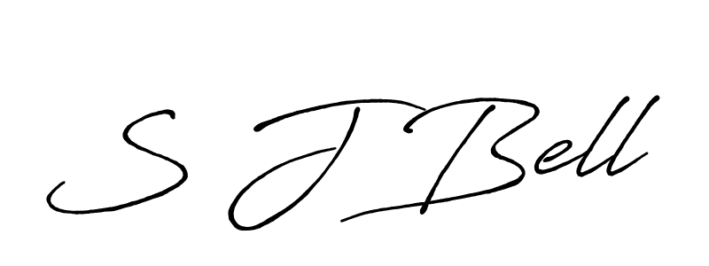 S J Bell stylish signature style. Best Handwritten Sign (Antro_Vectra_Bolder) for my name. Handwritten Signature Collection Ideas for my name S J Bell. S J Bell signature style 7 images and pictures png